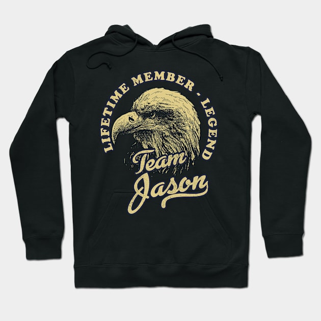 Jason Name - Lifetime Member Legend - Eagle Hoodie by Stacy Peters Art